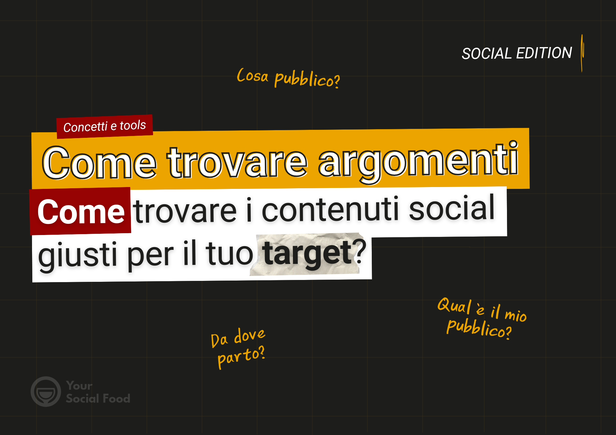 Come trovare gli argomenti giusti e i contenuti social più adatti al proprio target.